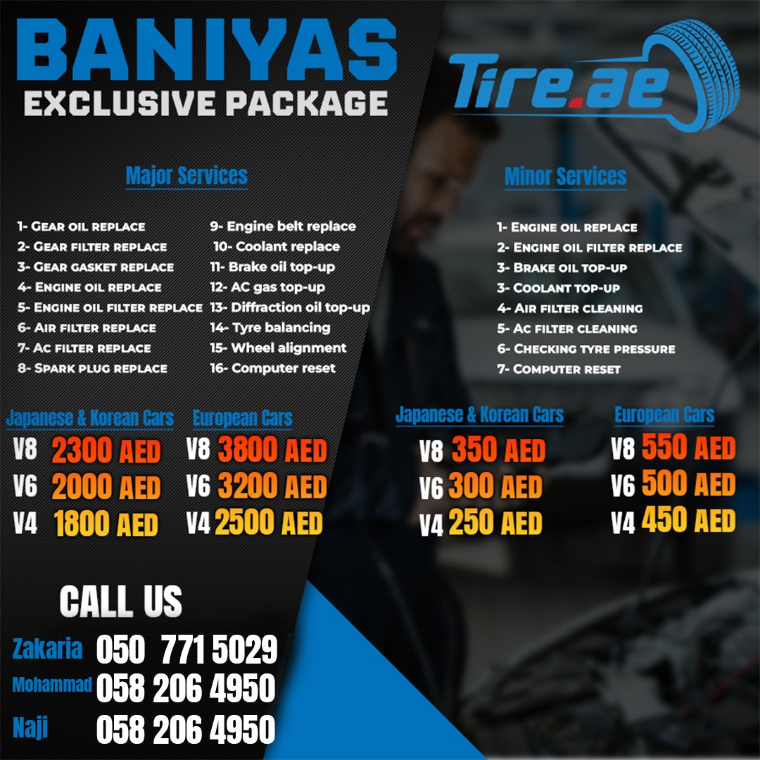 Best car Tyre Change services in UAE