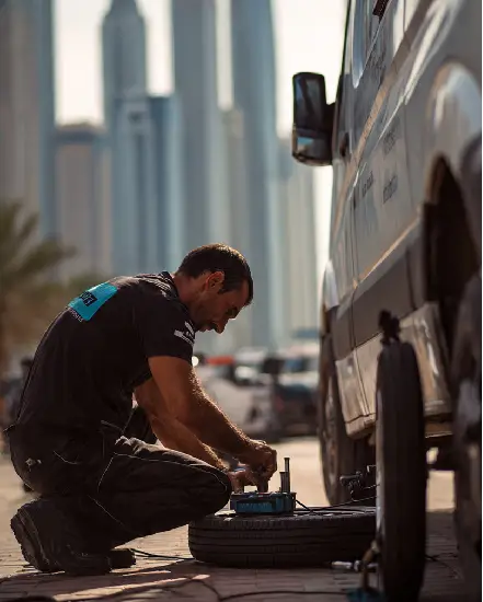 Tyre Puncture Repair Service Garage in Dubai, Abu Dhabi UAE