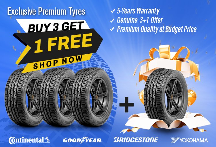 Buy 3 Tyres Online Get 1 Free in UAE